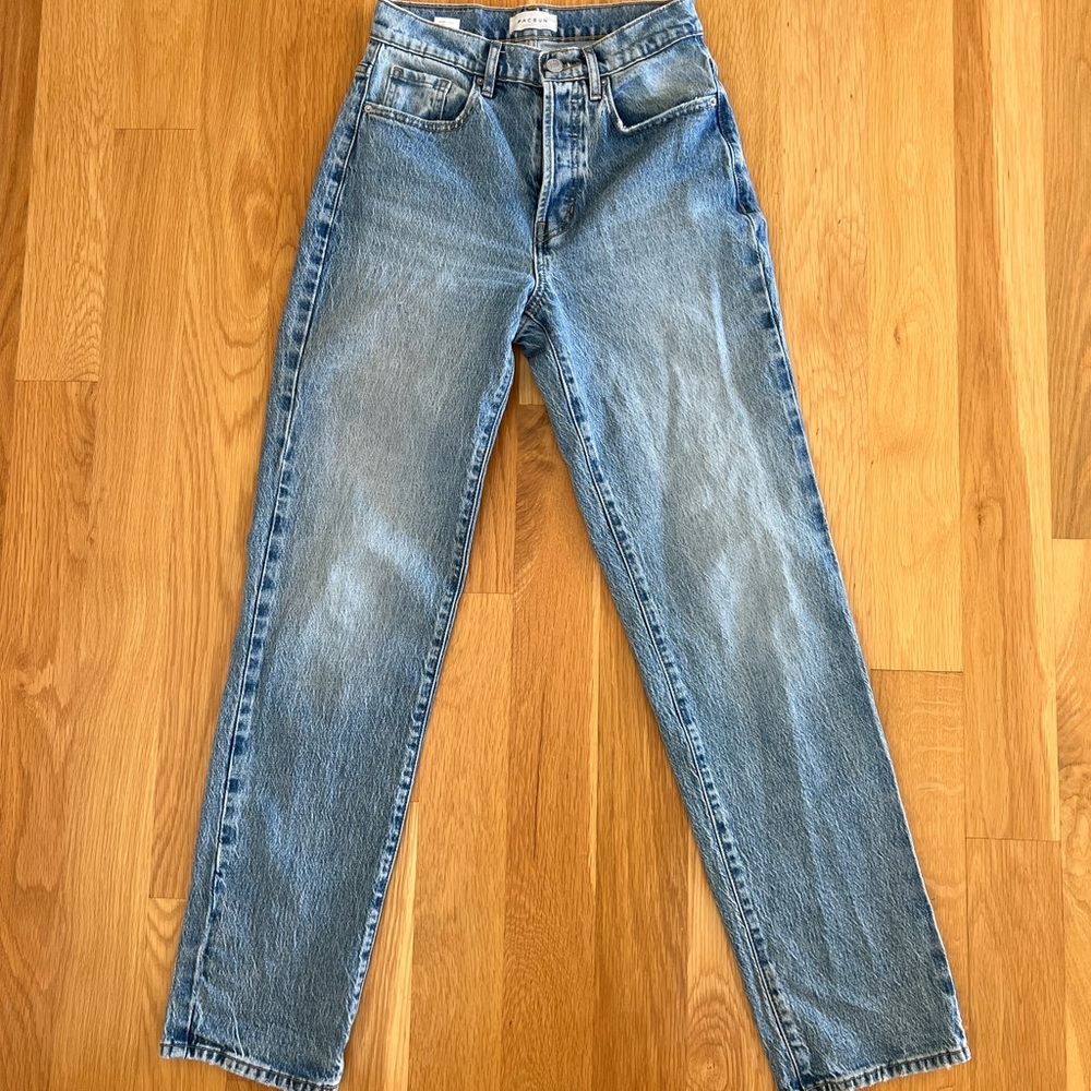 PacSun dad stretch button front denim jeans
